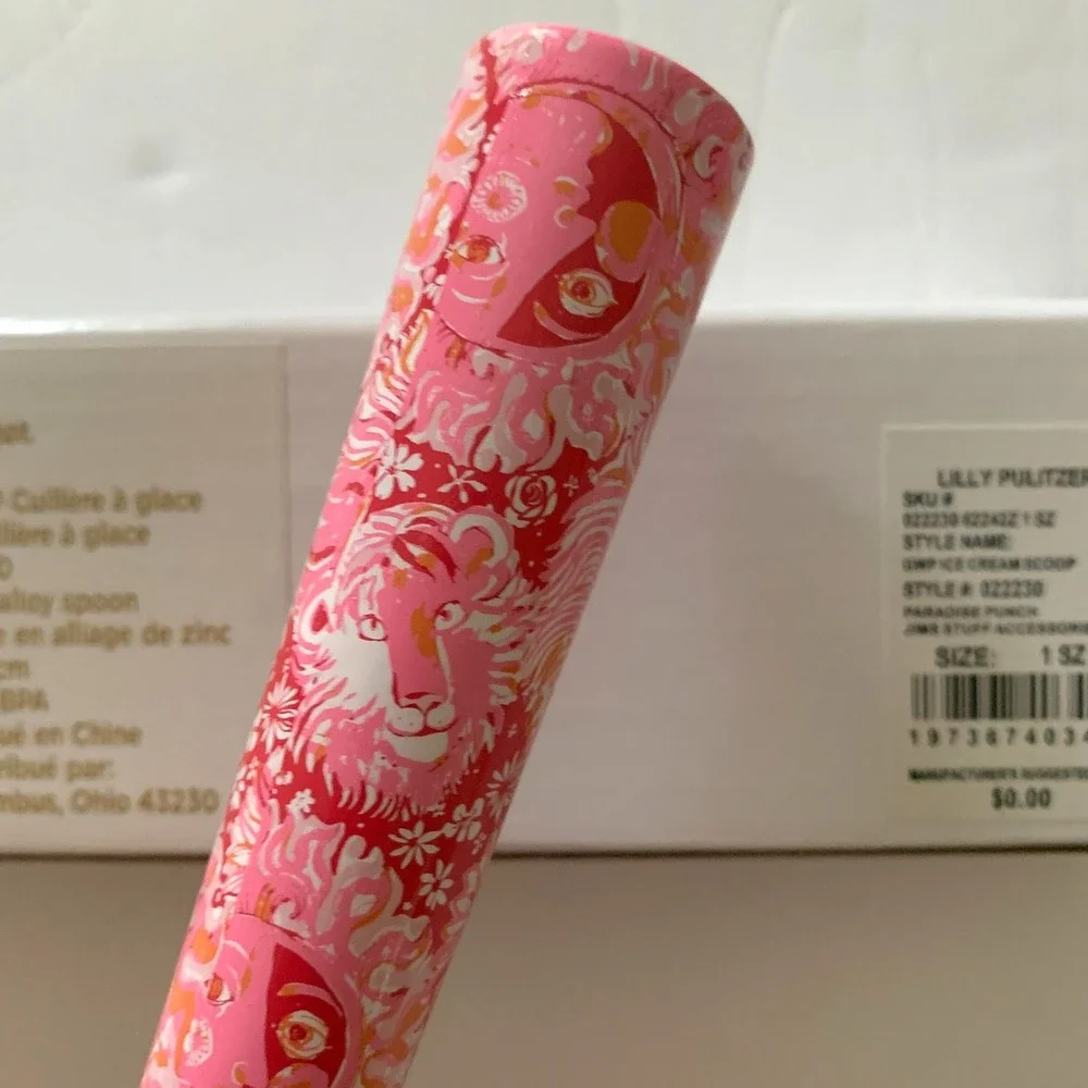NIB Lilly Pulitzer Ice Cream Scoop Jims Stuff Sun Faces 2026 GWP Party Preppy
